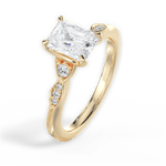 Cassie Radiant Cut Lab Grown Diamond 18Kt Yellow Gold Engagement Ring - View 4