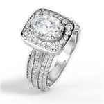 Madison Oval Cut Lab Grown Diamond 14Kt White Gold Engagement Ring - View 4