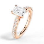 Frances Radiant Cut Lab Grown Diamond 18Kt Rose Gold Engagement Ring - View 3