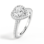 Jeanne Heart Cut Lab Grown Diamond 18Kt White Gold Engagement Ring - View 2