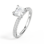 Lisa Asscher Cut Lab Grown Diamond Platinum Engagement Ring - View 2