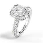 Kim Radiant Cut Lab Grown Diamond 14Kt White Gold Engagement Ring - View 3
