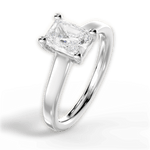 Ariana Radiant Cut Lab Grown Diamond Platinum Engagement Ring - View 2