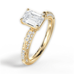 Gloria Emerald Cut Lab Grown Diamond 18Kt Yellow Gold Engagement Ring - View 2
