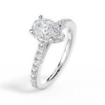 Laura Pear Cut Lab Grown Diamond Platinum Engagement Ring - View 4