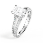 Kendra Radiant Cut Lab Grown Diamond 14Kt White Gold Engagement Ring - View 4