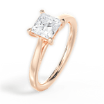 Angie Princess Cut Lab Grown Diamond 18Kt Rose Gold Engagement Ring - View 3