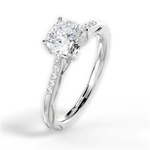 Christina Cushion Cut Lab Grown Diamond 18Kt White Gold Engagement Ring - View 2
