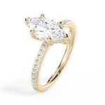 Janice Marquise Cut Lab Grown Diamond 18Kt Yellow Gold Engagement Ring - View 2