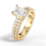 Kayla Radiant Cut Lab Grown Diamond 18Kt Yellow Gold Engagement Ring - View 2