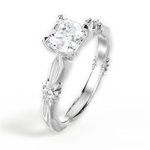 Claire Asscher Cut Lab Grown Diamond Platinum Engagement Ring - View 2