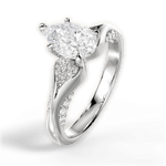Isabel Pear Cut Lab Grown Diamond 14Kt White Gold Engagement Ring - View 3
