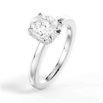 Gemma Oval Cut Lab Grown Diamond Platinum Engagement Ring - View 2
