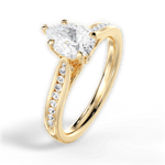 Elena Pear Cut Lab Grown Diamond 18Kt Yellow Gold Engagement Ring - View 3