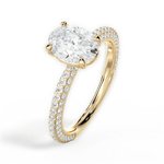 Kristen Oval Cut Lab Grown Diamond 18Kt Yellow Gold Engagement Ring - View 4