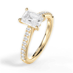 Elizabeth Radiant Cut Lab Grown Diamond 18Kt Yellow Gold Engagement Ring - View 4