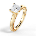 Carrie Princess Cut Lab Grown Diamond 18Kt Yellow Gold Engagement Ring - View 2