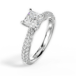Kira Princess Cut Lab Grown Diamond 18Kt White Gold Engagement Ring - View 2