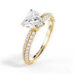 Gail Heart Cut Lab Grown Diamond 18Kt Yellow Gold Engagement Ring - View 3