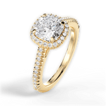 Jenny Cushion Cut Lab Grown Diamond 18Kt Yellow Gold Engagement Ring - View 2