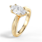 Dolores Marquise Cut Lab Grown Diamond 18Kt Yellow Gold Engagement Ring - View 4