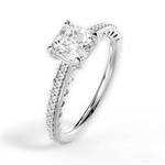 Caroline Asscher Cut Lab Grown Diamond 14Kt White Gold Engagement Ring - View 2