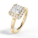 Fiona Princess Cut Lab Grown Diamond 18Kt Yellow Gold Engagement Ring - View 3