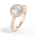 Kathleen Round Cut Lab Grown Diamond 18Kt Rose Gold Engagement Ring - View 4