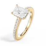 Joan Radiant Cut Lab Grown Diamond 18Kt Yellow Gold Engagement Ring - View 4