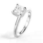 Alicia Asscher Cut Lab Grown Diamond 14Kt White Gold Engagement Ring - View 4