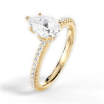Giselle Pear Cut Lab Grown Diamond 18Kt Yellow Gold Engagement Ring - View 2