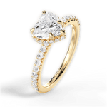Isabella Heart Cut Lab Grown Diamond 18Kt Yellow Gold Engagement Ring - View 4