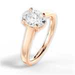 Ariana Oval Cut Lab Grown Diamond 18Kt Rose Gold Engagement Ring - View 2