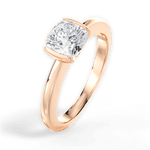 Bridget Cushion Cut Lab Grown Diamond 18Kt Rose Gold Engagement Ring - View 2