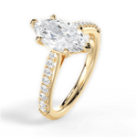 Elizabeth Marquise Cut Lab Grown Diamond 18Kt Yellow Gold Engagement Ring - View 4