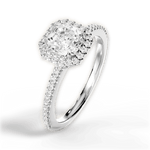 Joanne Asscher Cut Lab Grown Diamond 14Kt White Gold Engagement Ring - View 4