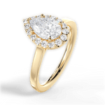 Fiona Pear Cut Lab Grown Diamond 18Kt Yellow Gold Engagement Ring - View 4