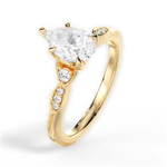 Cassie Pear Cut Lab Grown Diamond 18Kt Yellow Gold Engagement Ring - View 3