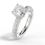 Josephine Cushion Cut Lab Grown Diamond Platinum Engagement Ring - View 3