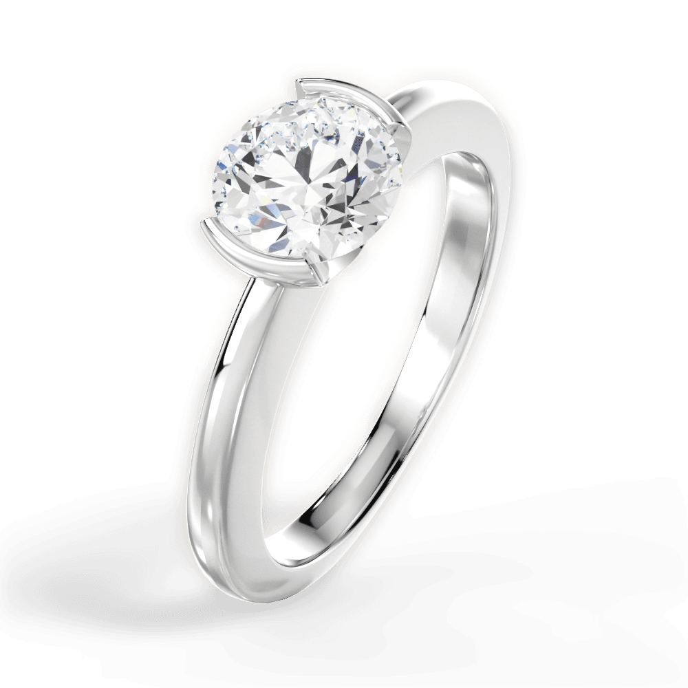 Bridget Pear Cut Lab Grown Diamond 18Kt White Gold Engagement Ring - View 2