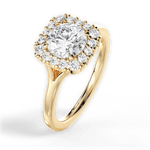 Geneva Round Cut Lab Grown Diamond 18Kt Yellow Gold Engagement Ring - View 3