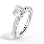 Frances Cushion Cut Lab Grown Diamond Platinum Engagement Ring - View 4