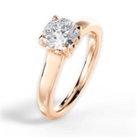 Carol Cushion Cut Lab Grown Diamond 18Kt Rose Gold Engagement Ring - View 2