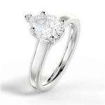 Ariana Pear Cut Lab Grown Diamond 14Kt White Gold Engagement Ring - View 4
