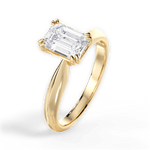 Claudia Emerald Cut Lab Grown Diamond 18Kt Yellow Gold Engagement Ring - View 4
