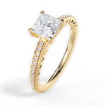 Caroline Princess Cut Lab Grown Diamond 18Kt Yellow Gold Engagement Ring - View 4