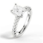 Dana Radiant Cut Lab Grown Diamond 18Kt White Gold Engagement Ring - View 3