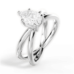 Ada Pear Cut Lab Grown Diamond Platinum Engagement Ring - View 4