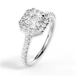 Leah Asscher Cut Lab Grown Diamond 18Kt White Gold Engagement Ring - View 4