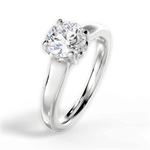 Carol Round Cut Lab Grown Diamond 18Kt White Gold Engagement Ring - View 3